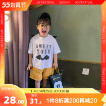 (1 piece 8-fold) boy printed short sleeve t-shirt tide children three-dimensional wing blouse summer half sleeve Korean version summer dress