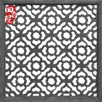 Siheyuan brick carving antique wall relief ancient building window 100 * 100cm single-sided dragon pattern through window DH0049