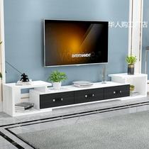 Nordic TV cabinet Coffee table combination Small apartment Simple modern living room TV cabinet set Simple telescopic floor cabinet