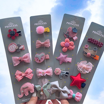 Childrens hair clip Crown headdress Korean cute princess Girl safety clip Baby side clip Baby hair accessory set