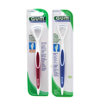 GUM total Shikang Tongue Scratcher double-sided Soft Tongue Moss Brush Mouth Clean And Manual Care Tongue Shave Brush