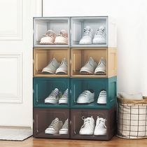Transparent shoe box plastic simple aj shoe rack Household dormitory drawer type shoe box storage artifact multi-layer storage shoe cabinet