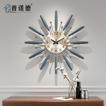 Clock and clock living room modern home art silent clock simple atmospheric personality creative fashion Nordic clock