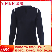 Adore Special Cabinet With Heart Love Song Lady Little High Collar Mordale Hit Bottom Warm Blouse AM725391