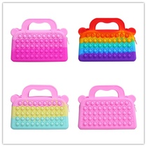 Rat extinguishing pioneer toy popit bubble rainbow color press by-You childrens puzzle handbag unpressurized artifacts
