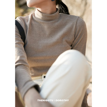 DOROTHY -- half high collar pure Thundershirt bottom shirt woman 2021 new autumn and winter workout warm knit inner lap