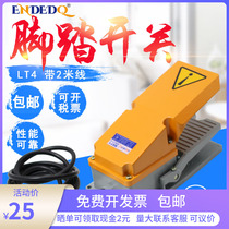 Foot switch LT4 silver contact with line 2 meters self-reset punch foot type 220V380V one on one off