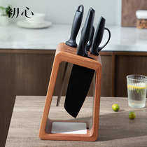 Initial kitchen knife holder holder wall-mounted tool storage kitchen knife shelf ventilated mildew-proof solid wood tool holder Holder
