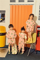 Milk Dads Home Mnps Children Pink Geometric Lace Pendant With Pants Geometric Sleeveless Jacket Shorts 3S