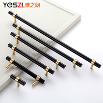 Elegant Bronze Pure Copper Wardrobe Door Handle Brass Light Lavish Black Drawer Door Handle Cabinet Full Copper Cabinet Bed Head Cabinet