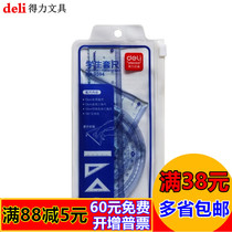 Deli 9594 Student Ruler Transparent Ruler Triangle Measuring Plot Teaching Standard Ruler