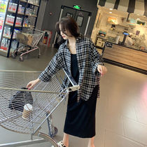 Single set of autumn 2022 new salable sweet mesh red loose Conspiculess Laziness Style Subshirt Pendant with skirt