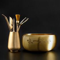 Tea ceremony 6 gentleman set Tea set accessories Copper tweezers Teacup clip Six gentleman tea washing tank Tea making tea drinking tools