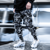 killwinner2018 comics full print loose leggings hip-hop sports couple casual pants trendy men and women