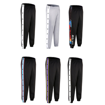 nba American basketball side row buttoned pants full open deduction seconds off clothes sports training trousers mens and womens bunches