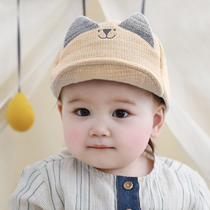 Baby hat spring and autumn sunscreen sun hat 0-3 years old male and female baby cute cap visor baseball cap Korean version