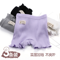 Girls bottoming safety pants spring and summer anti-light wear pure cotton thin female baby middle and large children childrens boxer briefs