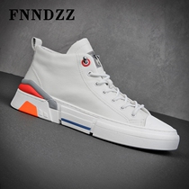 2021 new men's shoes tide shoes leather high top shoes men Joker trend sports small white shoes board shoes men's shoes tide brand