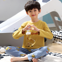 Boys pyjamas fall thin section Long sleeves Pure cotton Childrens home Clothing Spring Autumn Full Cotton Boy Baby Sleepwear Big Boy