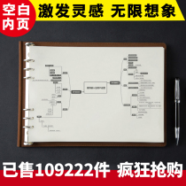 The horizontal A4 loose-leaf notebook can be removed to replace the custom LOGO blank painting sketch book Mind Map Book