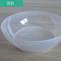 On the new kitchen baking bowl electronic weighing tray weighing bowl plastic transparent bowl scale bowl tray original