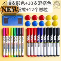 Blackboard s wall sticker magnetic watercolor pen color whiteboard k pen children's erasable drawing board brush white plate white water pen