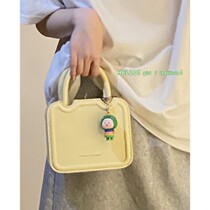 France Cone Koery genuine leather biscuits bag woman 2022 new wave bursting with hand single shoulder sloped small square bag
