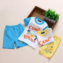 2022 summer loaded baby full cotton vest short sleeve T-shirt shorts two sets boy sweatshirt suit children clothing