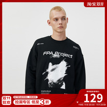 FPA(VENGETICE) Phantom Portrait Round Neck Sweater National Tide Brand Hip Hop Loose Casual Hoodless Sweater Men