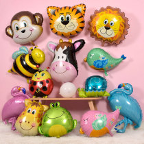 Childrens birthday party venue dress up balloon baby birthday layout year background wall cartoon aluminum foil balloon