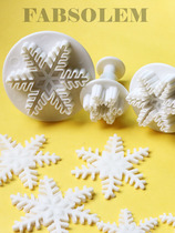 Christmas Ice and Snow Fate Decorates Snowflake Spring Spring Spring Compression Mode 3pc Flip Candy Flower Christmas Cake Biscuit Decoration