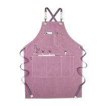 Summer canvas work apron denim Korean hairdresser floral baristas custom LOGO printing waist