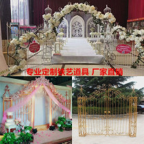 Wedding props iron arches flower doors European wedding arches iron wedding arches shelves Park doors happiness doors