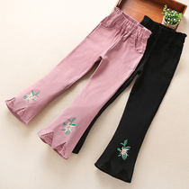 Girls Bell pants spring and autumn 2021 new foreign style big childrens trousers wear slim childrens fashionable casual pants
