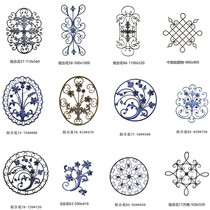 Forged wrought iron flower gate accessories stair fence courtyard door center flower iron flower custom flower art forged wrought iron flower