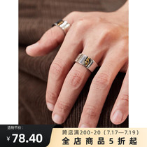 ROAD original new titanium steel skeleton punk style mens ring personality simple rock gift to send boyfriend ring