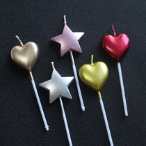 Birthday cake candle champagne silver rose gold pearlescent star love candle birthday party dessert table dress