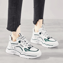 Official web women shoes 100 lap breathable ins thick bottom sports casual 2021 spring new Korean version of old daddy shoes