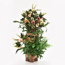 Forest wedding props wooden stake road lead Lawn wedding stage ornaments log bundled tree stumps Forest road guide flowers