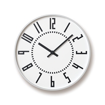 Lemnos Japan imported eki wall clock living room study simple style fashion high-end creative metal round clock