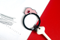 Eight-door-shaped alloy car keychain ring chain pendant Korean cute female cartoon creative gift couple