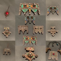 Do not go overseas North Africa Moroccan old silver enamel amulet