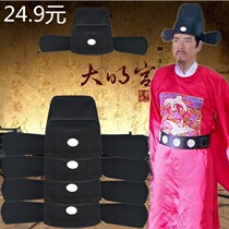 Ancient official hat Black veil hat Exhibition Zhao Martial arts hat Minister prop Champion hat COS hat Champion opera sand groom hat