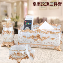 Living room simple creative paper box European paper towel household paper drawing Nordic coffee table multi-function remote control storage box