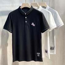 Leisure zebra embroidery polo shirt short sleeve 2021 summer new Korean version simple lapel collar T-shirt mens Tide brand Hong Kong style