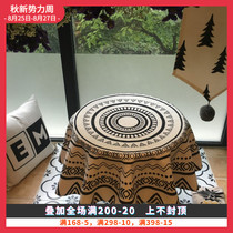  Cotton thief pineapple original simple American dining table cloth Coffee table cover towel round round table round table cloth tablecloth cloth art