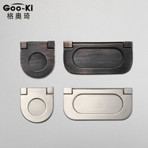 Geroqi American cabinet drawer handle wardrobe invisible handle cabinet door secret handle simple small handle