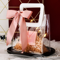 Transparent hand gift bag gift bag bag bag wedding gift box empty box bag birthday gift bag