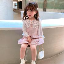 Hong Kong Korean girls suit 2019 fall new little fragrant wind princess Liandress 100 lap jacket