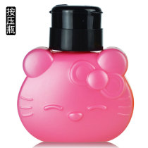 Nail tools Cartoon kitty press bottle Press tribute bottle Split nail polish cleaner special empty bottle